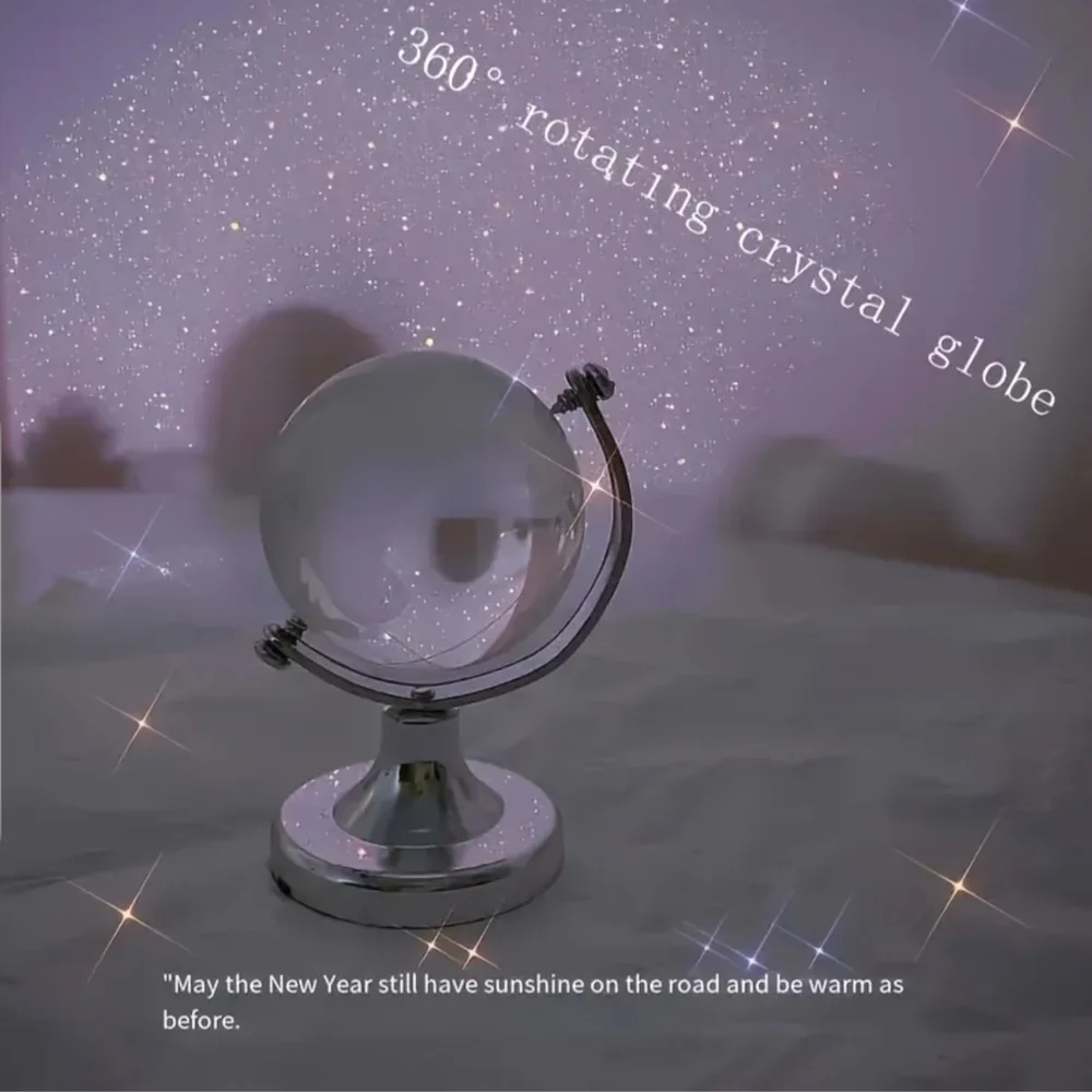 Miniature Crystal Gold and Clear Globe Decor - Picture 5 of 11